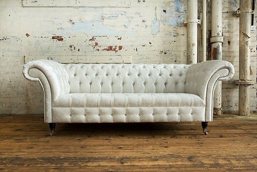 JVmoebel Chesterfield-Sofa Stoff Sofa Couch Polster Chesterfield Wohnzimmer günstig online kaufen