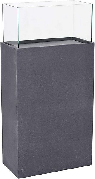 VIVANNO Bodenwindlicht Fiberzement CANDELA XL Rechteckig - Grau Matt (1 St) günstig online kaufen