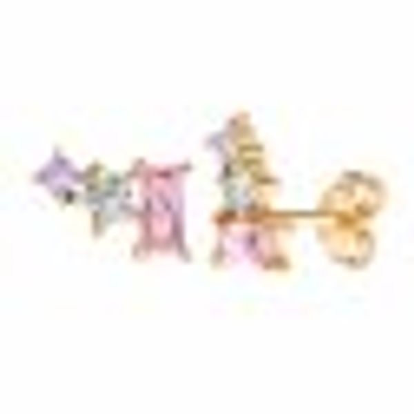 Ohrstecker 925 Sterling Silber gelb vergoldet Zirkonia Pastell günstig online kaufen