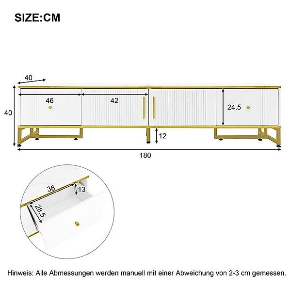 Odikalo TV-Schrank TV-Bank Fernsehschrank Sideboard Medienschrank Schublade günstig online kaufen