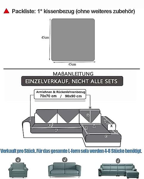 Coonoor Sofaschoner Sofahussen,Anti-rutsch günstig online kaufen