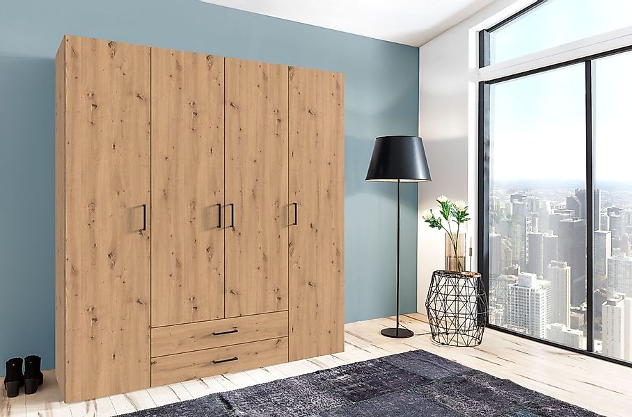 Wimex Drehtürenschrank »Mugano« mit langen oder kurzen Griffen aus Metall, günstig online kaufen