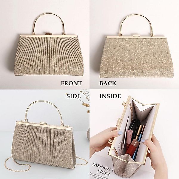 LuxusKollektion Clutch Kleine Glitzer Clutch Tasche günstig online kaufen