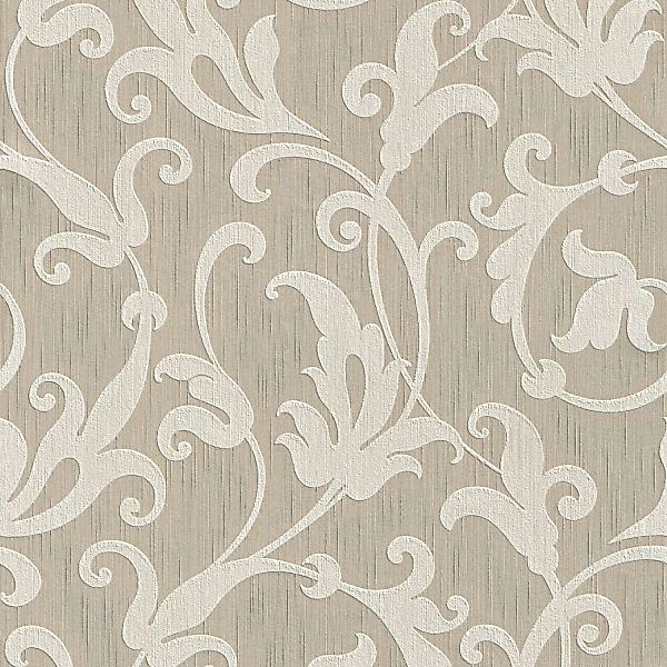 Bricoflor Ranken Tapete in Creme Beige Elegante Ornament Vliestapete mit Te günstig online kaufen