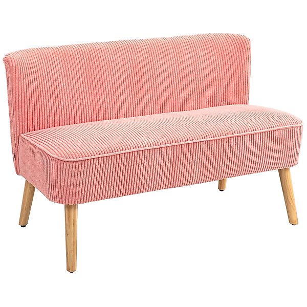 HOMCOM Tischsofa, bis 150kg belastbar, Friesensofa Küchensofa, 2 Sitz Couch günstig online kaufen