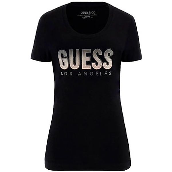 Guess  T-Shirt T-shirt col rond logo dégradé à paillettes femme günstig online kaufen