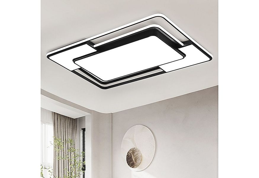 style home Deckenleuchte LED Deckenlampe dimmbar mit Fernbedienung, Rechtec günstig online kaufen