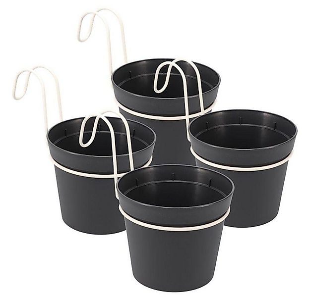 GarPet Blumentopf 4 x Hängetopf Blumentopf Pflanztopf Set mit Haken Hängebl günstig online kaufen