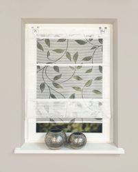 HOME WOHNIDEEN Raffrollo "RANA" mit Ösen ohne Bohren freihängend Magnetroll günstig online kaufen