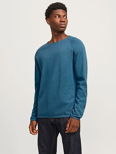 Jack & Jones Rundhalspullover "JJEHILL KNIT CREW NECK NOOS", mit Strukturst günstig online kaufen