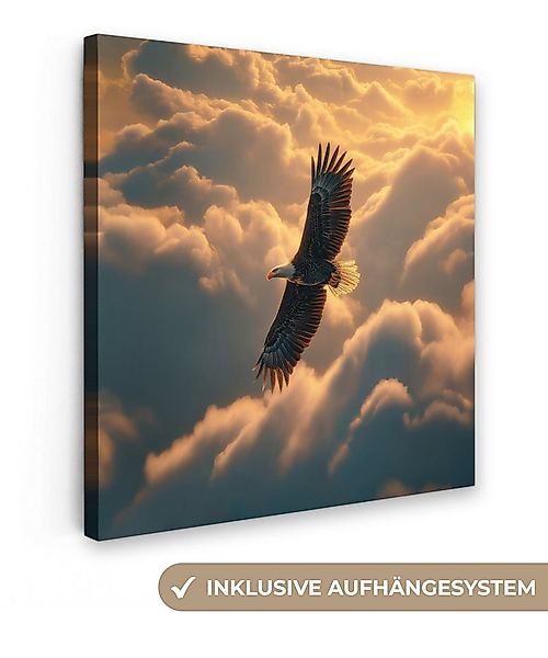 OneMillionCanvasses® Leinwandbild Adler - Wolken - Sonne, Fotodruck (1 St), günstig online kaufen