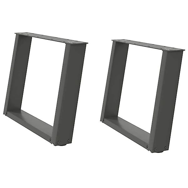 vidaXL Couchtischbeine U-Form 2 Stk Anthrazit 70x42-43 cm Stahl 4012774 günstig online kaufen