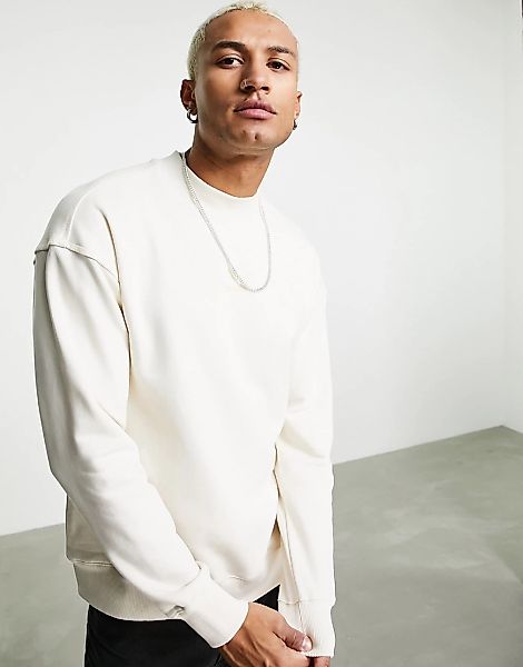 PUMA – Classics – Hochgeschlossenes Sweatshirt in Weiß günstig online kaufen