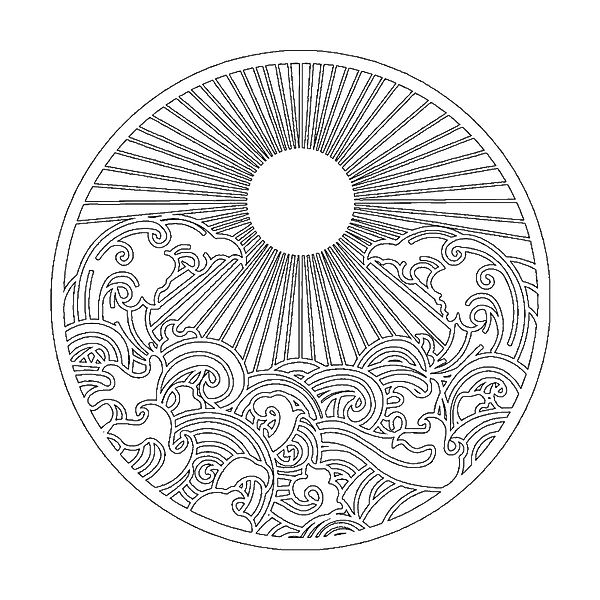 Jumpeak Wanddekoobjekt Sonne und Möwe Metall günstig online kaufen