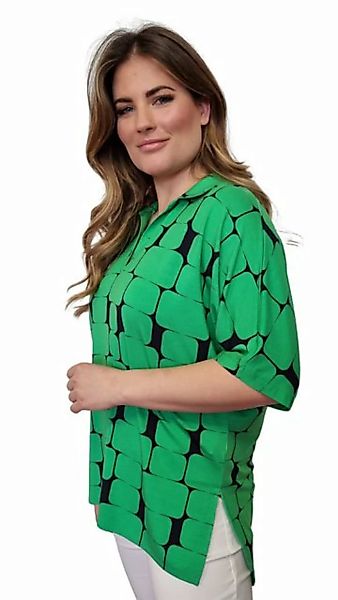 Estefania for woman Blusenshirt mit Kragen und seitlichen Schlitzen abgerun günstig online kaufen