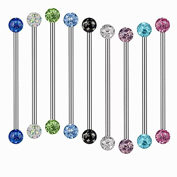 Taffstyle Piercing-Set Piercing Kristall Kugeln Industrial günstig online kaufen