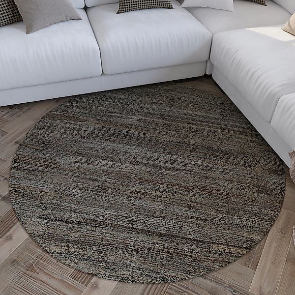 Wecon home Teppich "Hamptons EIGHTEEN" rund 15 mm Höhe Kurzflor, Wohnzimmer günstig online kaufen