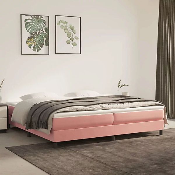 Vidaxl Boxspringbett Rosa 200x200 Cm Samt günstig online kaufen