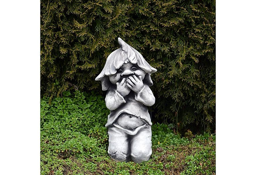 gartendekoparadies.de Gartenfigur Gnom als Stiller Beobachter, Steinfigur, günstig online kaufen