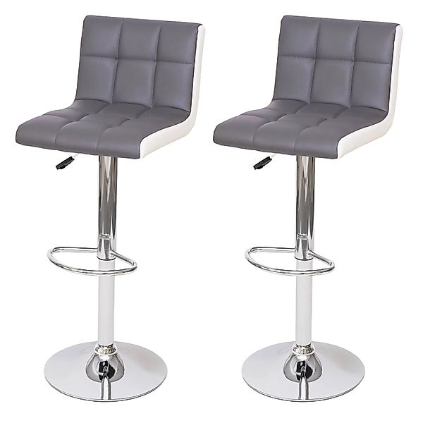 PROREGAL 2er-Set Barhocker Gepolstert Mit Lehne Sitzhöhe 63-87cm Höhenverst günstig online kaufen