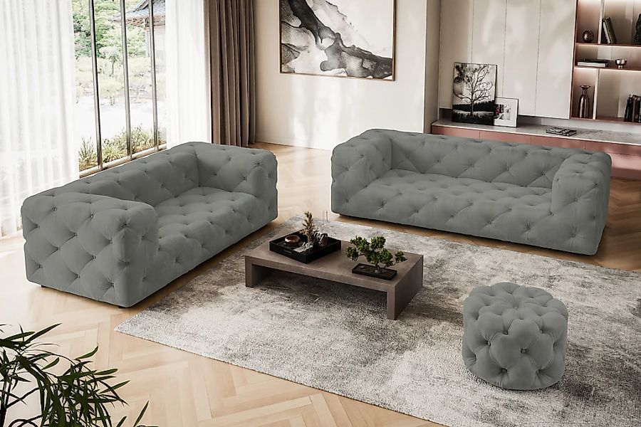 Home affaire 2-Sitzer "FOLLINA" 2-Sitzer Sofa mit klassischer Chesterfield- günstig online kaufen