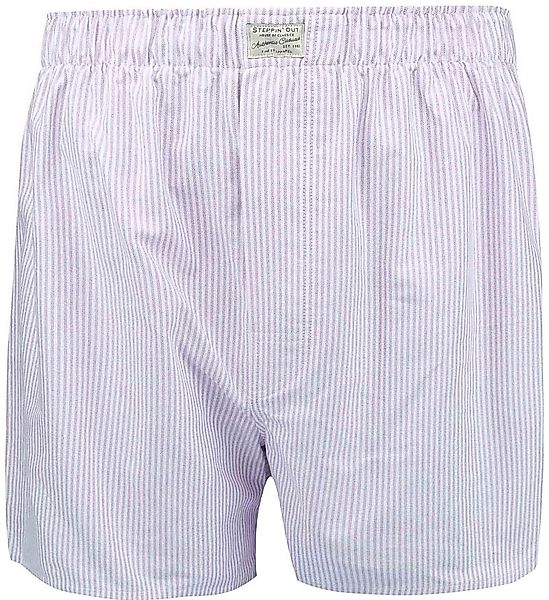 Steppin' Out Boxershort Striped Oxford Lila - Größe S günstig online kaufen