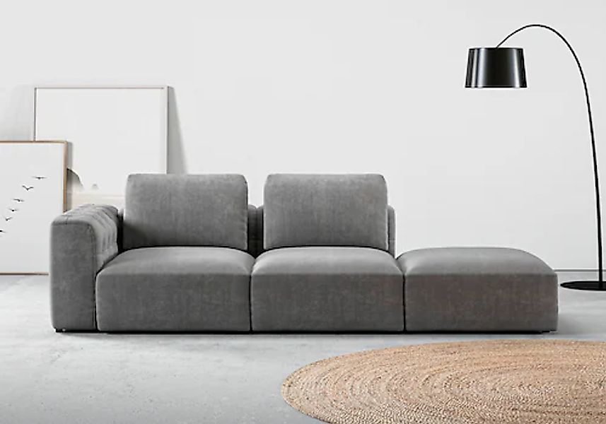 Home affaire Chaiselongue »Cushid« Modul-Sofa, bestehend aus 2-Sitzer und H günstig online kaufen