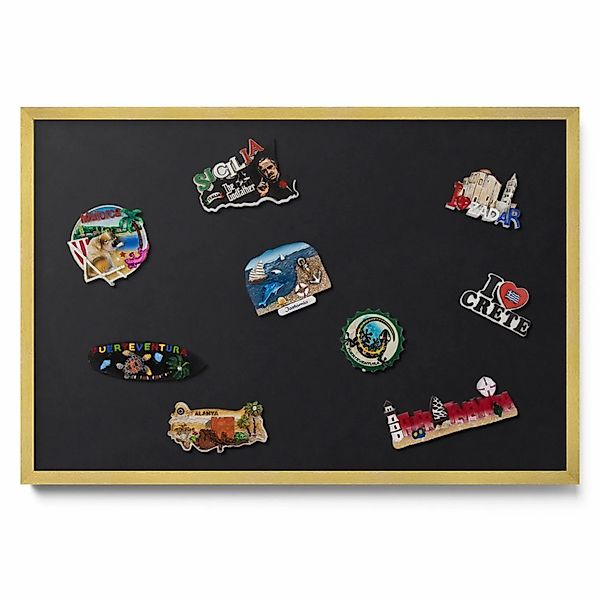 Tulup Magnettafel Magnetboard für die Wand mit Motiv Farbe Schwarz 60x40 cm günstig online kaufen