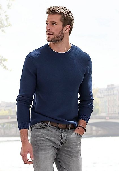 AUTHENTIC LE JOGGER Strickpullover mit Double-Layer Optik, Pullover aus rei günstig online kaufen