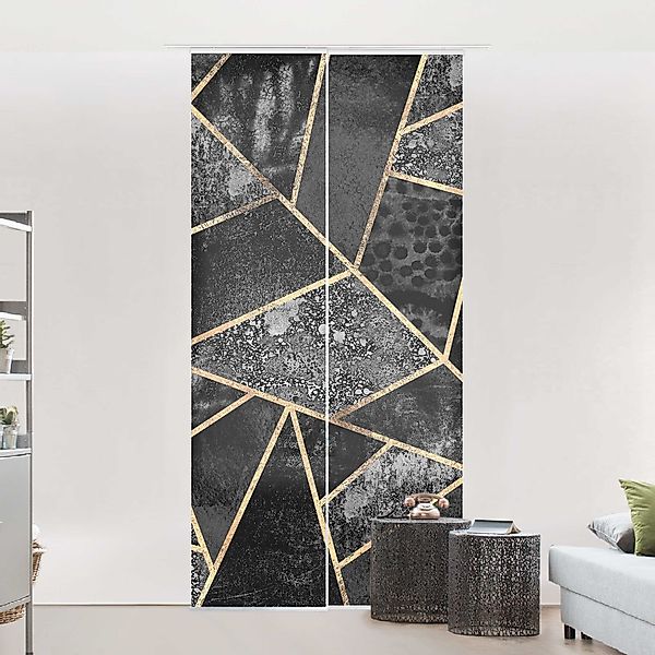 Bilderdepot24 Schiebegardine modern Flächenvorhang blickdicht Graue günstig online kaufen