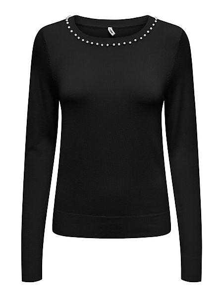 ONLY Strickpullover "ONLVENICE – Strickpullover mit Perlendetail und Rundha günstig online kaufen