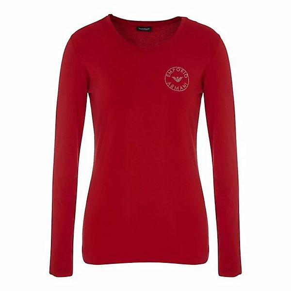 Emporio Armani T-Shirt L/S Round Neck mit Markenschriftzug und Markenlogo a günstig online kaufen