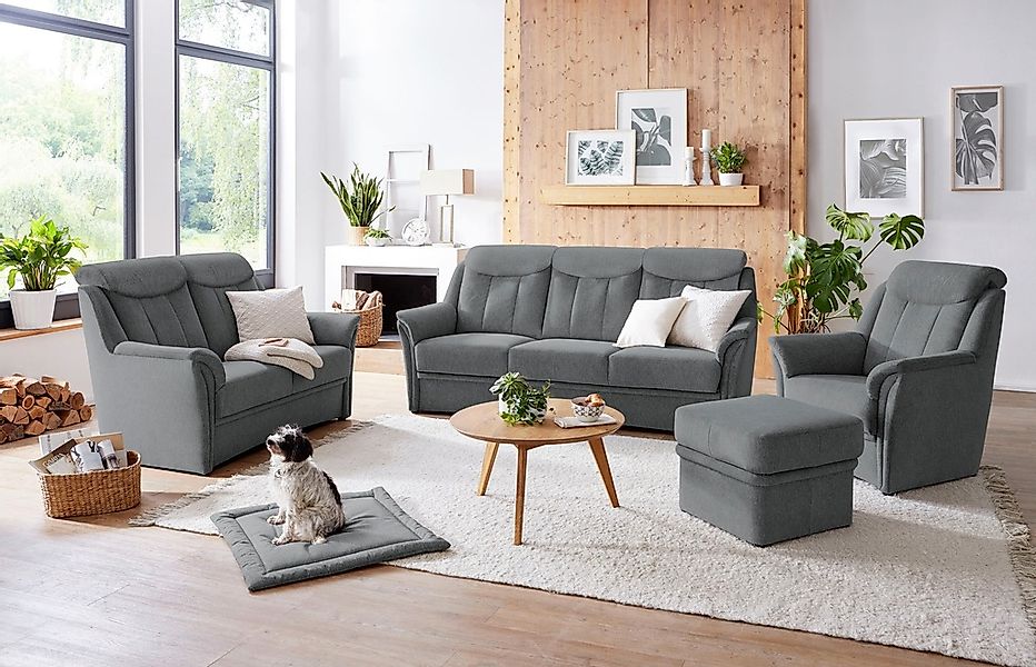 VILLA BECK Polstergarnitur "Lugano", (Set, 3 tlg.), Kopfteilverstellung, in günstig online kaufen