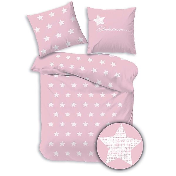 Träumschön Bettwäsche Premium Bettwäsche 135x200 cm Baumwolle, Glückssterne günstig online kaufen