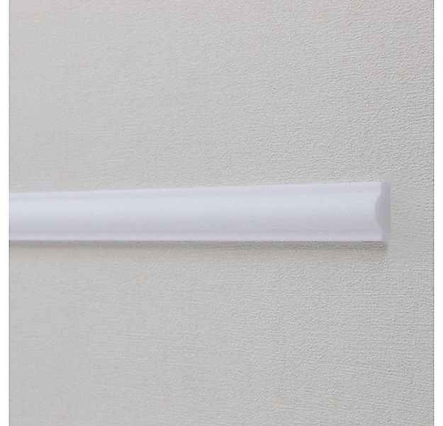 PROVISTON Zierleiste Polystyrol, 11 x 22 x 2000 mm, Weiß, Wandleiste, Klebe günstig online kaufen