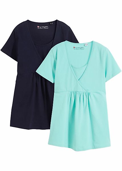 bonprix Stillshirt "2-in-1 Umstands- und Stillshirts (2er Pack?)", 2 Stk. 2 günstig online kaufen