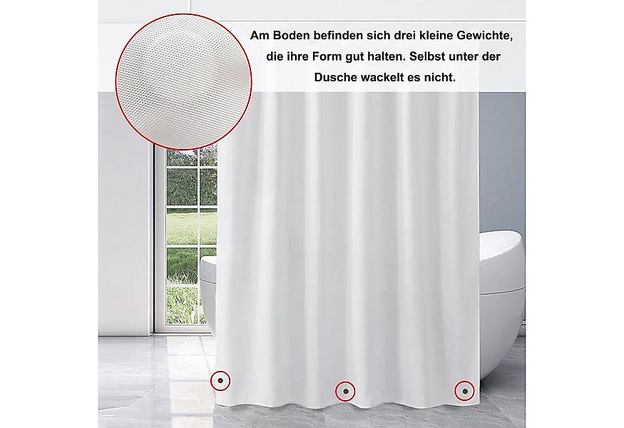 Coonoor Duschvorhang Anti-Schimmel Badezimmervorhang, Wasserdicht und Wasch günstig online kaufen