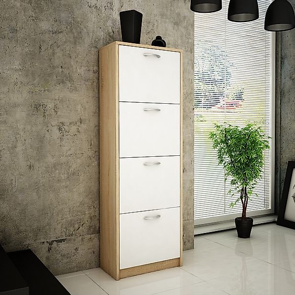 Home Collective Schuhschrank mit 4 aufklappbaren günstig online kaufen