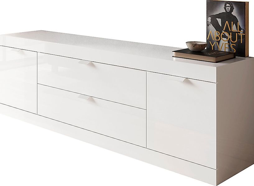 INOSIGN Lowboard "Slim, TV-Bank", Breite 181 cm, weiß Hochglanz Lack günstig online kaufen