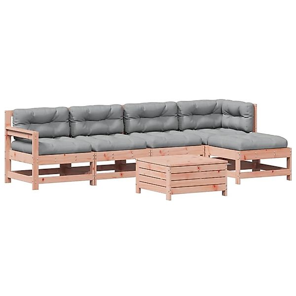 vidaXL 6-Tlg Garten-Lounge-Set mit Kissen Massivholz Douglasie 3250982 günstig online kaufen