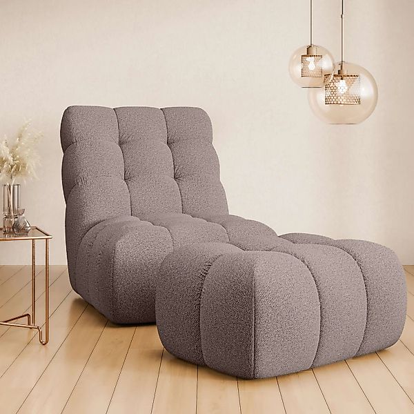 Home affaire XXL-Sessel "AURELIAN Loveseat XXL mit Hocker im Set, Lese-Sess günstig online kaufen