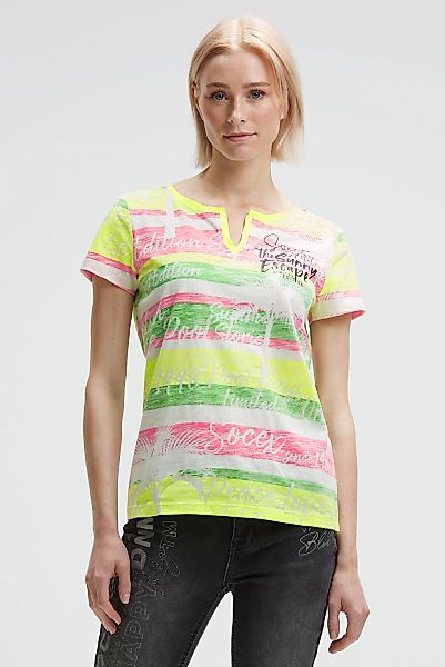 SOCCX V-Shirt mit längerer Rückenpartie günstig online kaufen