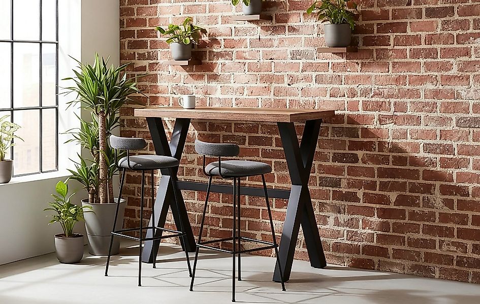 DUBI Möbel Bartisch LOTTE, schweres 4-Fuß oder X-Gestell, Metallgestell, Ho günstig online kaufen