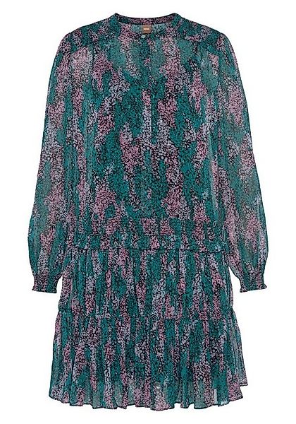 BOSS ORANGE Blusenkleid Daffa Premium Damenmode mit buntem Alloverdruck günstig online kaufen