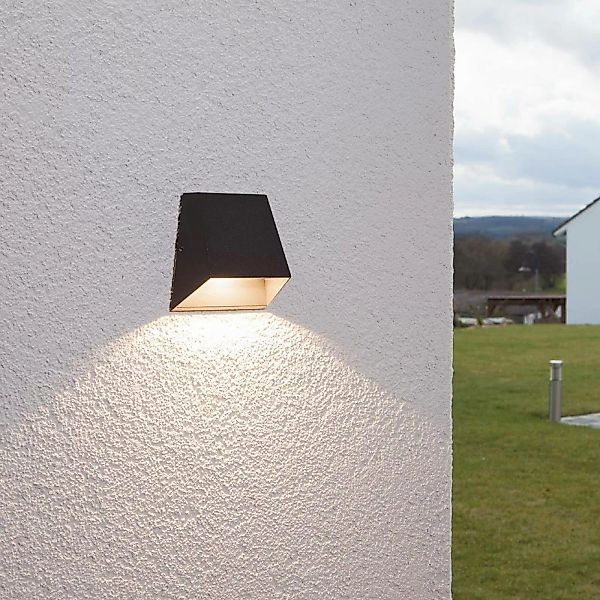 Lucande LED-Außenwandleuchte Hanno, anthrazit, Metall, IP54 günstig online kaufen
