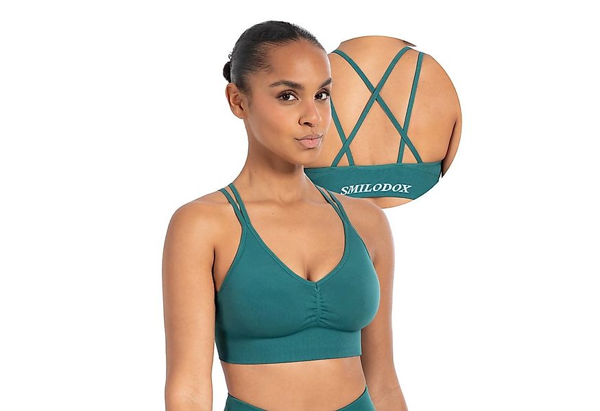 Smilodox Sport-BH Katrin, Crop Top V-Ausschnitt Fester Halt Fester Halt Yog günstig online kaufen
