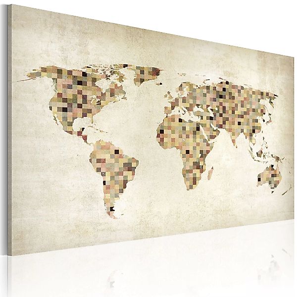 Wandbild - Welt in beigen Farbtönen günstig online kaufen