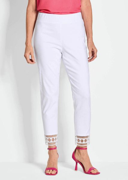 GOLDNER Schlupfhose Freizeithose LOUISA mit Spitzenabschluss günstig online kaufen