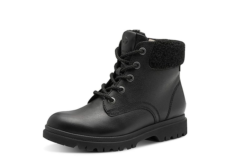 Tamaris Winterboots, Blockabsatz, Schnürboots, Schnürstiefelette mit gepräg günstig online kaufen