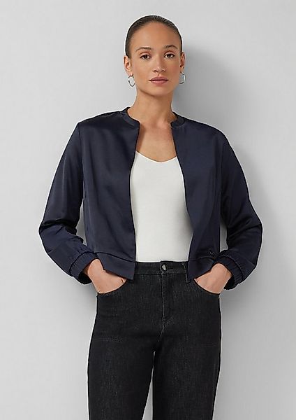 s.Oliver Funktionsjacke Indoor-Jacke Satinierter Blouson mit Gummibund günstig online kaufen